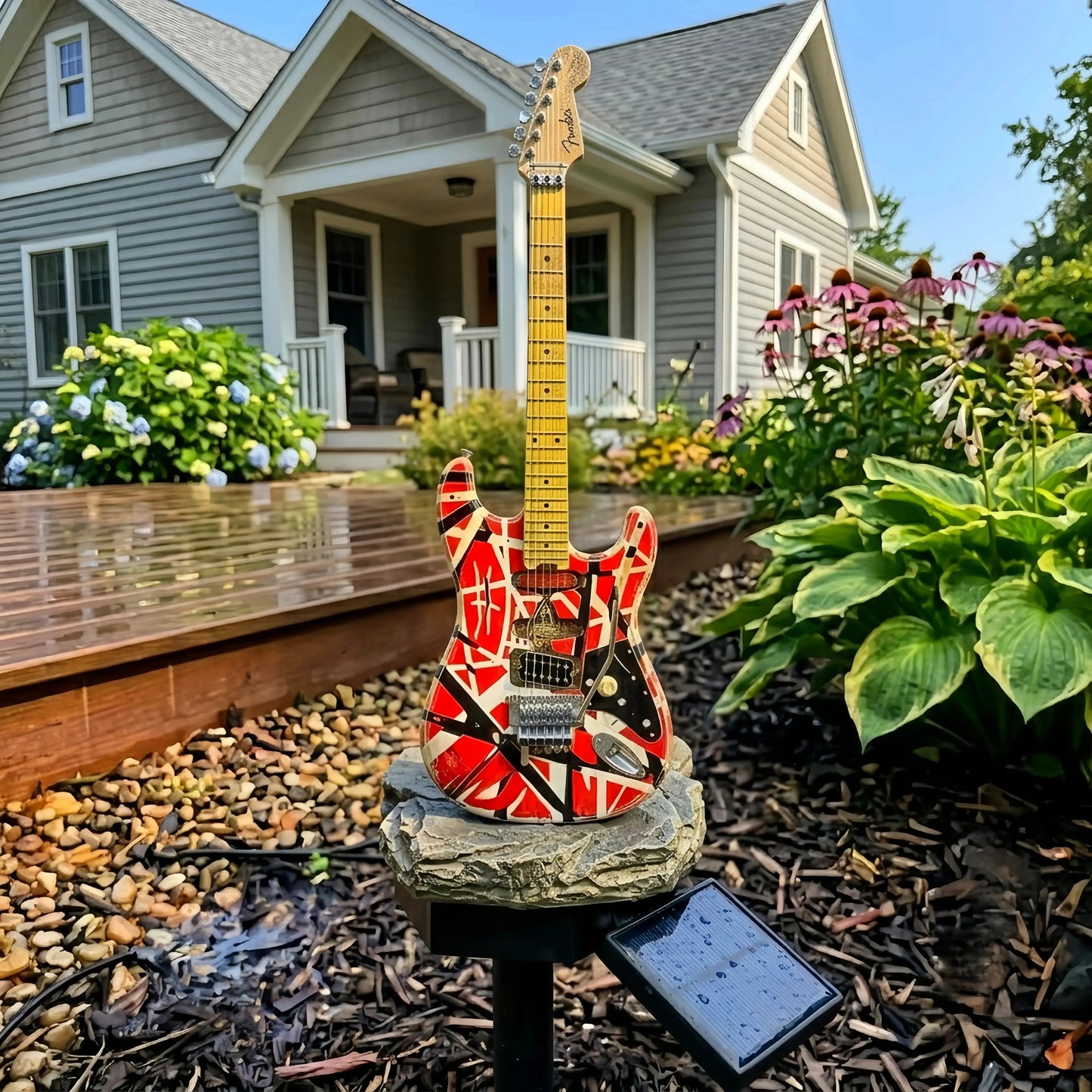 Rock Guitar Solar Garden Light