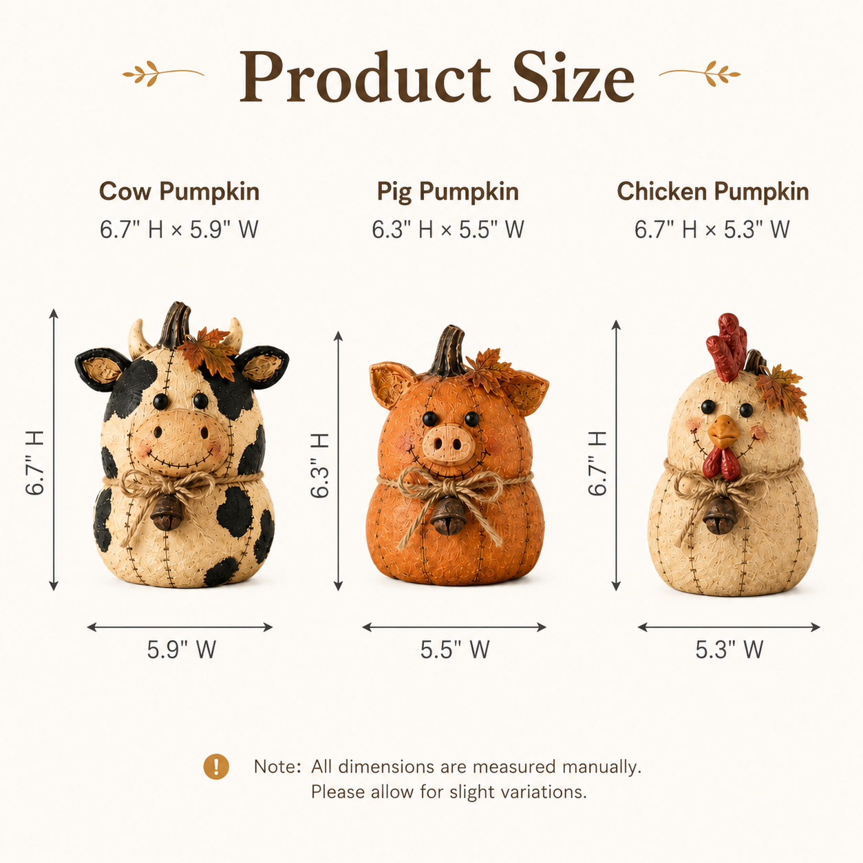 🔥Last Day 50% OFF - Rustic Farm Pumpkin Friends Decor Set